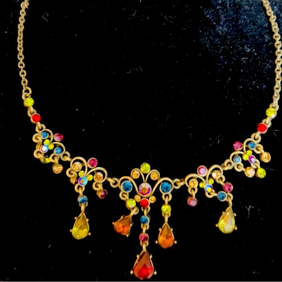 VCLM Victorian Style Multicolored Necklace - Picture 2 of 5